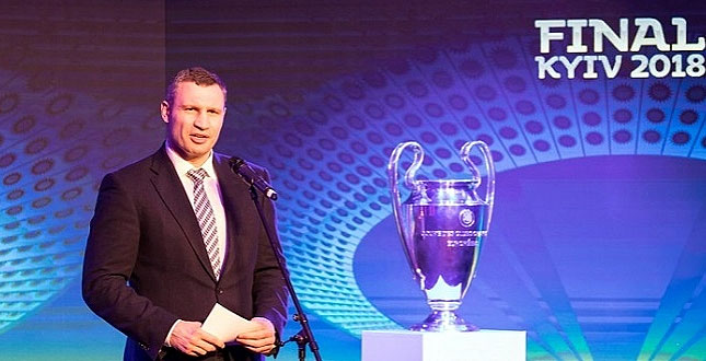 Віталій Кличко на презентації логотипу фіналів Ліги чемпіонів: «Ми зможемо провести на високому рівні цю важливу спортивну подію наступного року»