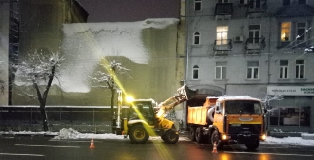 За добу зі столичних доріг вивезли 2388 т снігу – КК «Київавтодор»