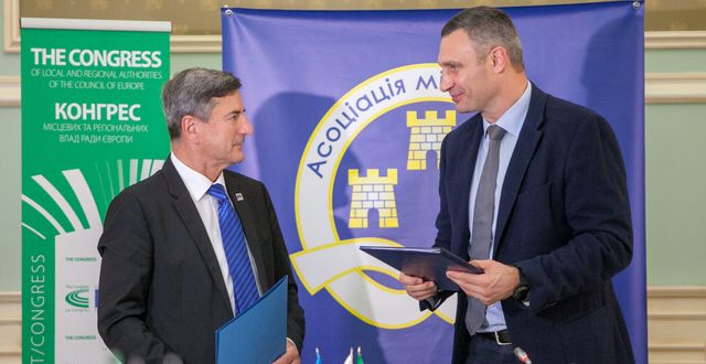 Віталій Кличко підписав Меморандум про співпрацю між Асоціацією міст України та Конгресом місцевих та регіональних влад Ради Європи